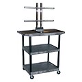 Luxor® Flat Panel LCD Screen Cart with Shelves