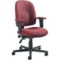 Global® Ergonomic Task Chair with Arms; Burgundy