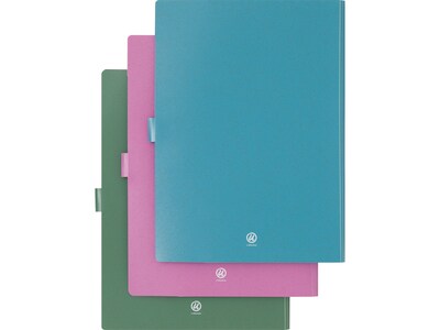 U Brands U-Eco Poly Expandable Folders, 6-Pocket, Letter Size, Assorted Colors, 3/Pack (6592U01-12)