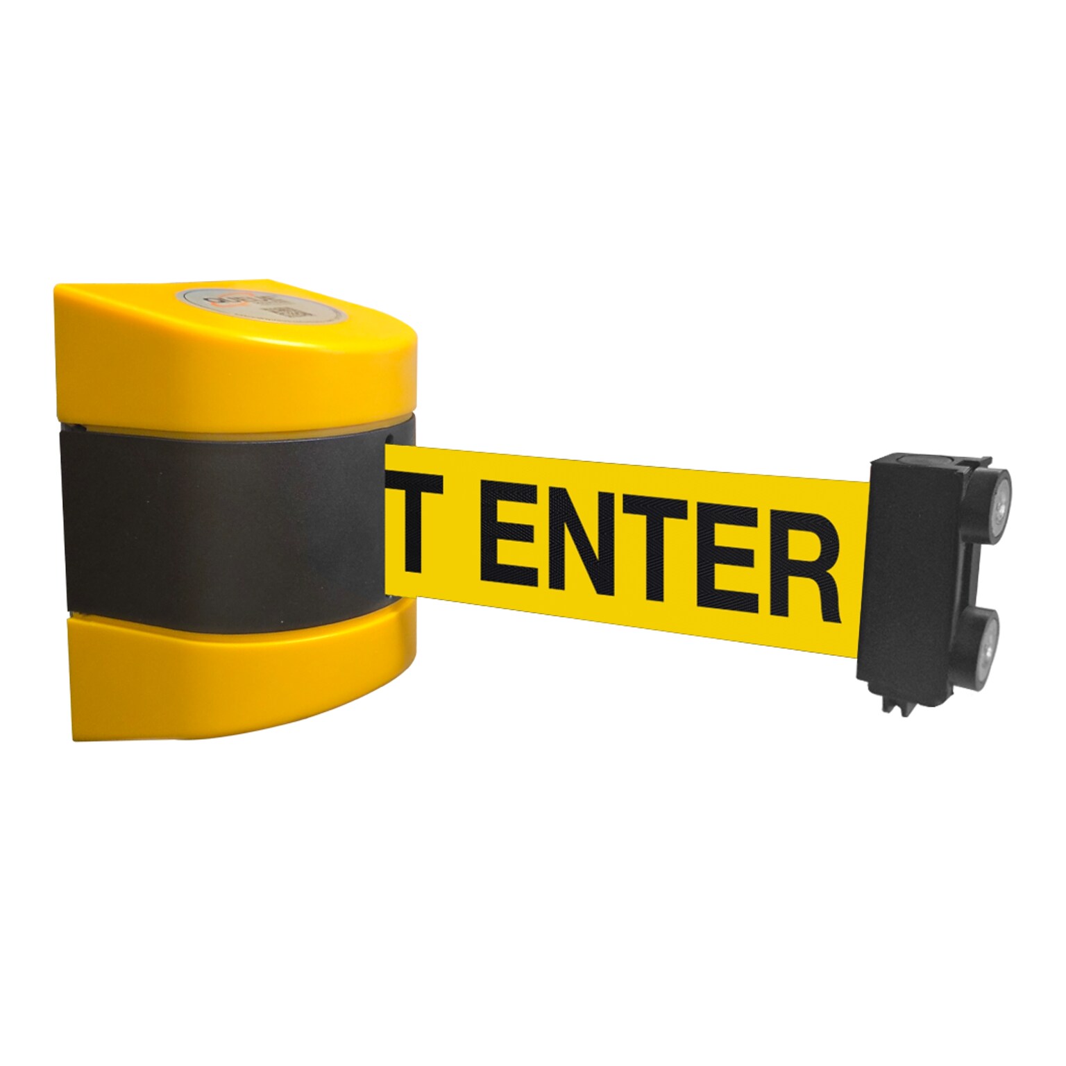 WallPro 400 Wall-Mountable 15 Retractable Belt Barrier, CAUTION DO NOT ENTER, Yellow/Black (WPM400Y-YBC15)