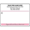 Breast Cancer Awareness Address Labels; White, 4x3, 500 Labels