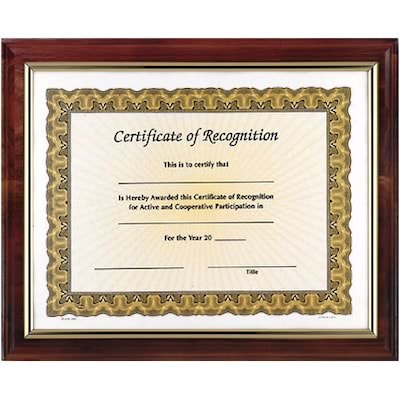 Awards4Work® Executive Frames; Solid Walnut