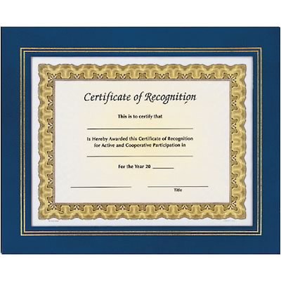 Awards4Work® Leatherette Frames; Blue