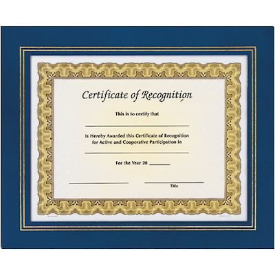 Awards4Work® Leatherette Frames; Blue