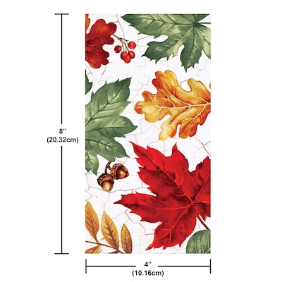 Say Hooray! Autumn Air Paper Plates and Guest Towels Kit, Multicolored, 48/Pack (DTC9387E2H)