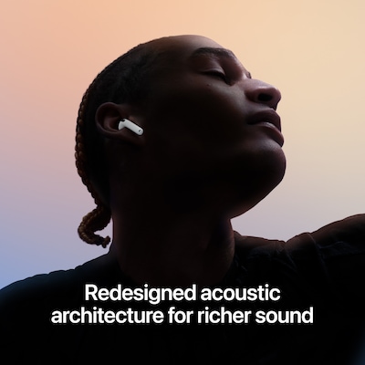 Apple AirPods 5 Wireless Active Noise Cancellation Earbuds with USB-C Charging Case, Bluetooth, White (MKFW4LL/A)