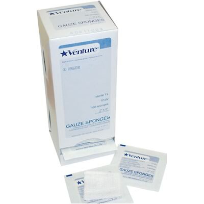TIDI® Venture™ 12Ply Sterile 1s Gauze Pads; 2x2
