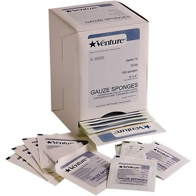 TIDI® Venture™ 12Ply Sterile 1s Gauze Pads; 4x4