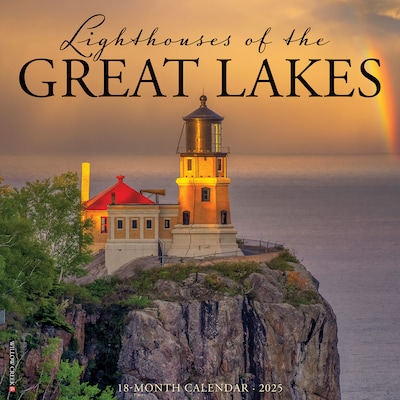 2025 Willow Creek Lighthouses of the Great Lakes 12 x 12 Monthly Wall Calendar (43745)