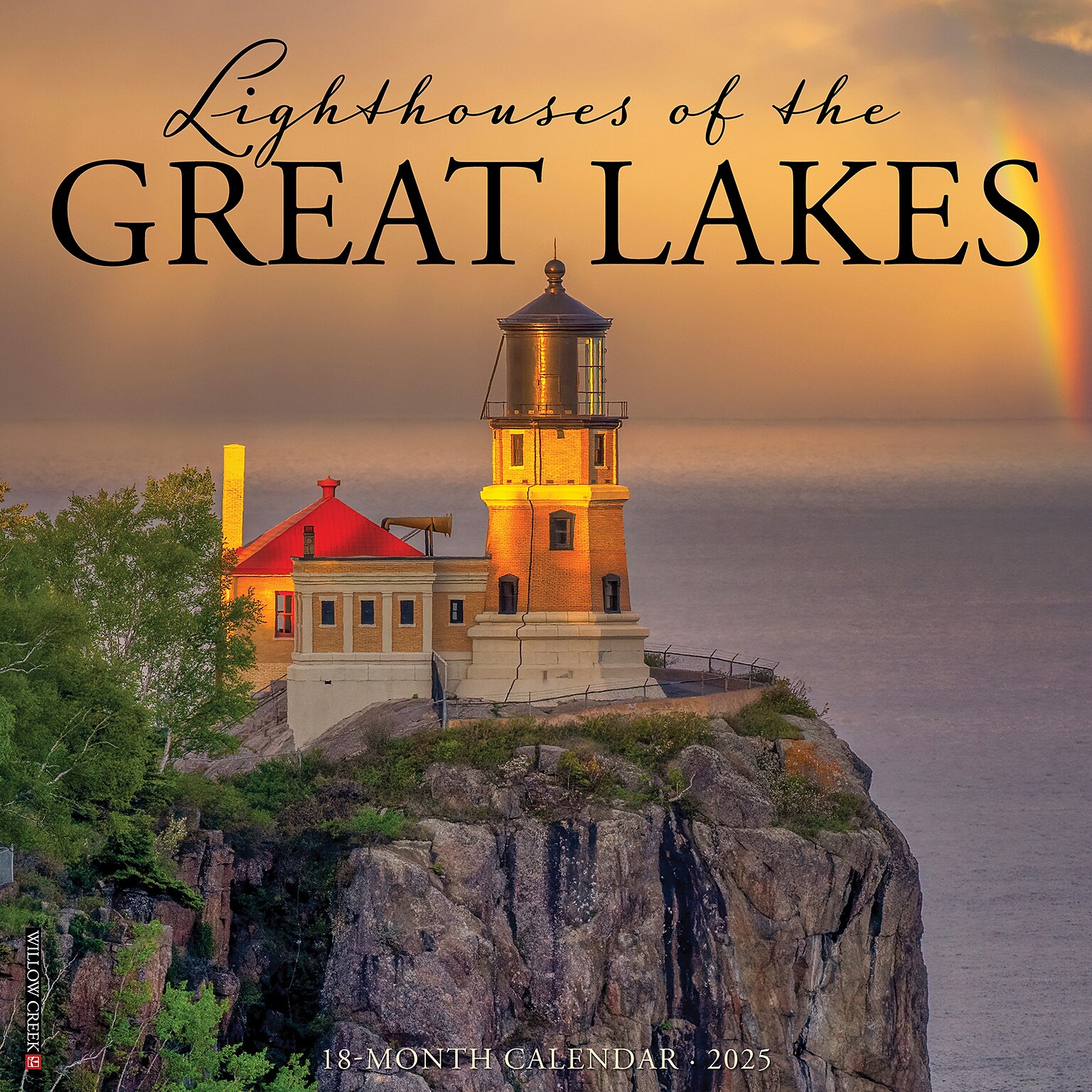 2025 Willow Creek Lighthouses of the Great Lakes 12 x 12 Monthly Wall Calendar (43745)
