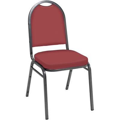 KFI® 520 Series Vinyl Padded Seat Stacking Chairs; Burgundy, Silver Vein Frame