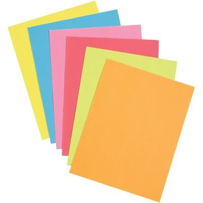 Quill Brand® Brights Multipurpose Paper, 20 lbs., 8.5 x 11, Assorted  Colors, 210 Sheets/Pack (7225