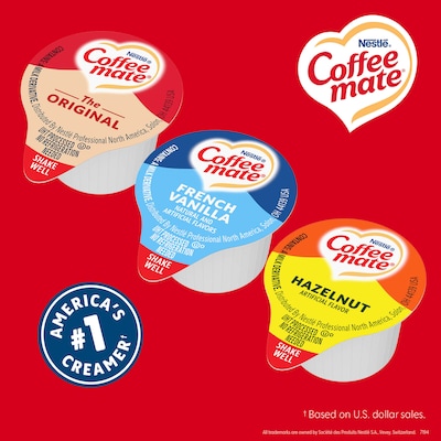COFFEE MATE Associated 3 Variety French Vanilla Original and Hazelnut 3(50x.375floz)