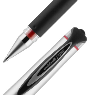 uni-ball 207 Impact Gel Pens, Bold Point, Red Ink, Dozen (65802)