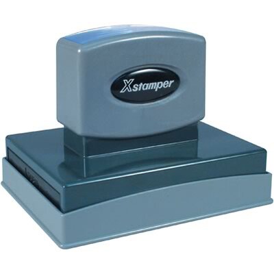 Xstamper® Pre-Inked Extra-Large Stamp; 2-9/16x3-15/16, Up to 15 Lines