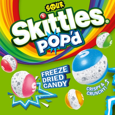 SKITTLES POP'd Sour Freeze Dried Candy, Assorted Flavors, 5.5 oz. (471767)