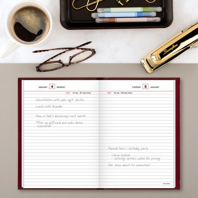 AT-A-GLANCE 2027 Hardcover Standard Diary, 5.75" x 8.25", Red (SD389-13-27)