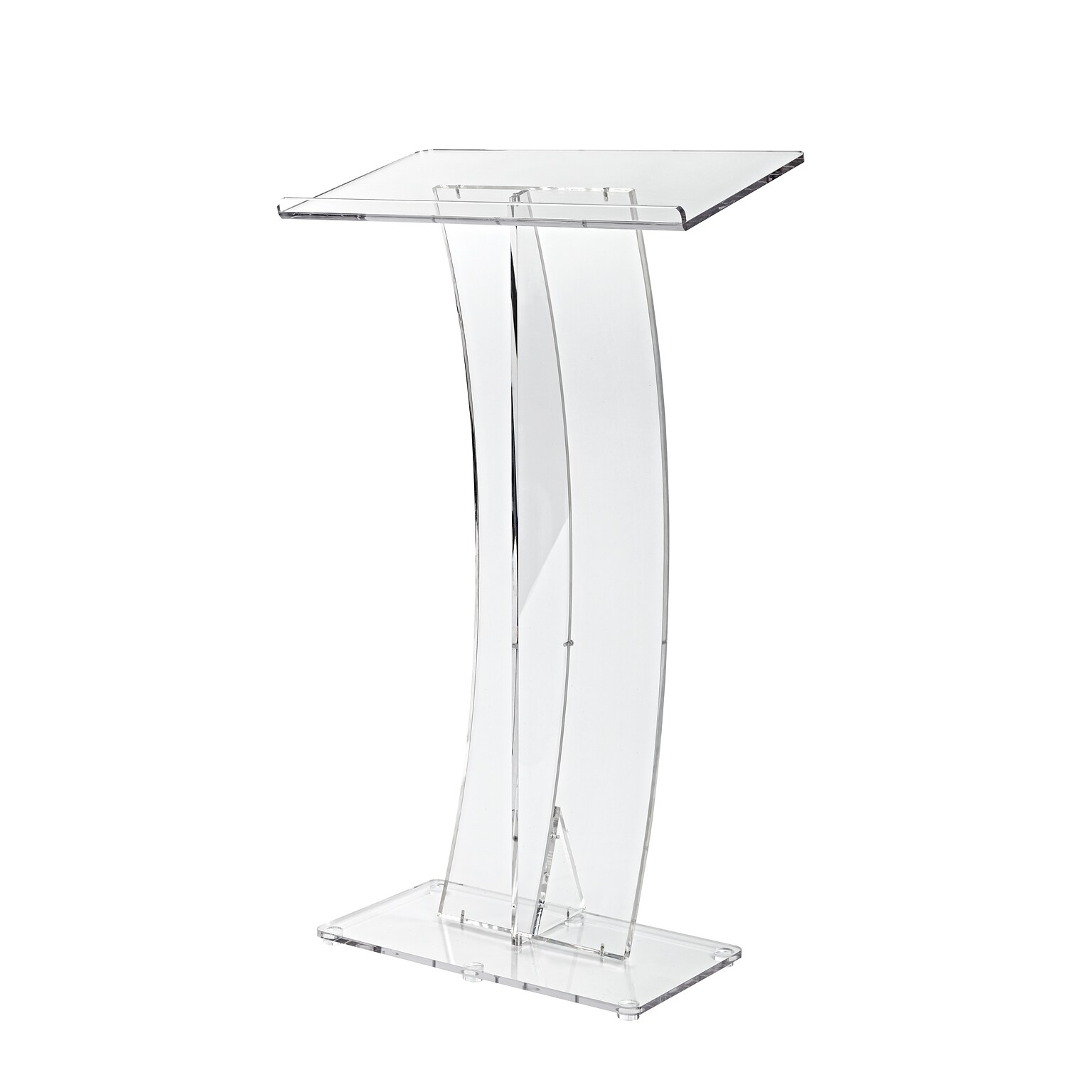 AdirOffice 47 Speaker Podium Slanted Lectern, Clear (661-03-CLR)