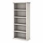 Bush Furniture Yorktown 67"H 5-Shelf Bookcase with Adjustable Shelves, Linen White Oak Laminated Wood (WC40466-03)