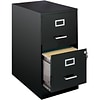 Space Solutions 2-Drawer File Cabinet, Letter-Width, Black, 22 Deep (13226)
