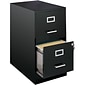 Space Solutions 2-Drawer File Cabinet, Letter-Width, Black, 22" Deep (13226)