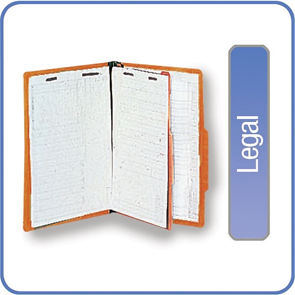 Quill Brand® 2/5-Cut Tab Pressboard Classification File Folders, 1-Partition, 4-Fasteners, Legal, Brown, 15/Box (747036)
