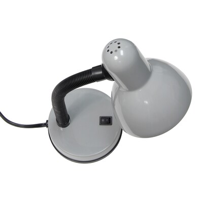 Simple Designs Basic LED Desk Lamp, 14.25", Silver (LD1003-SLV)