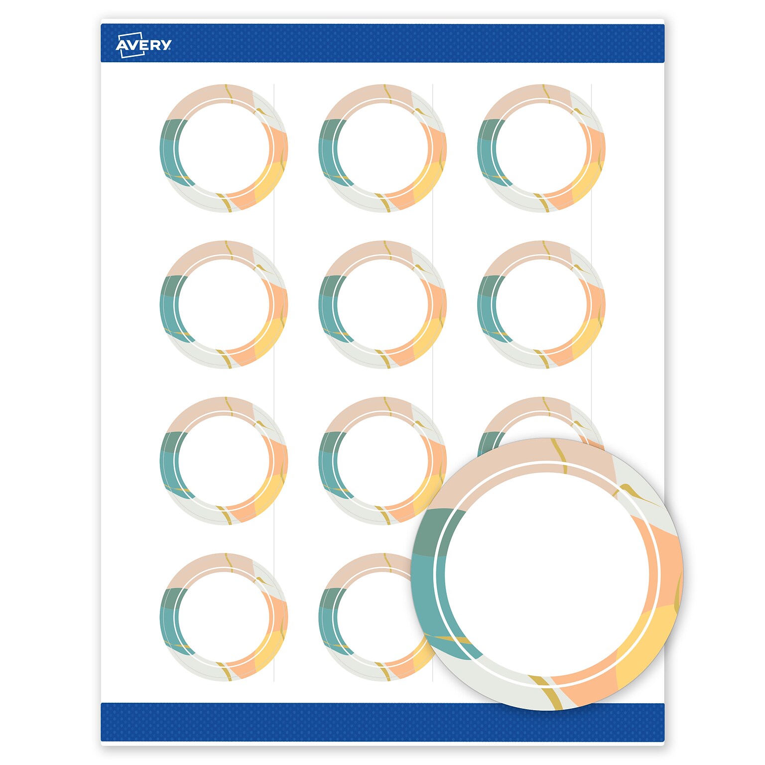 Avery Round Laser/Inkjet Multipurpose Labels, 2, White, 120/Pack (19479371107)