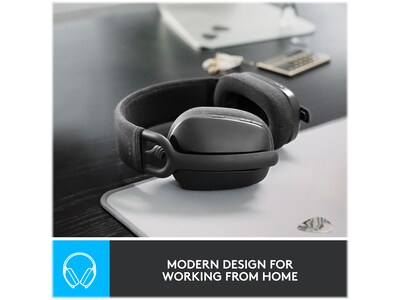 Logitech Zone Vibe 100 Wireless Noise Canceling Bluetooth Headset, Graphite (981-001256)