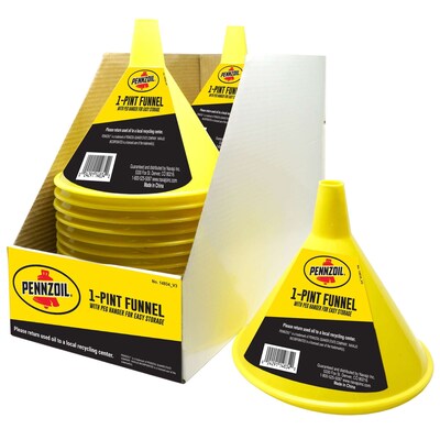Pennzoil Funnel, 1 Pint, Yellow, 24/Carton (14834)