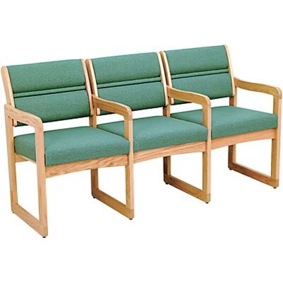 Dakota Wave by Wooden Mallet Standard Fabric Collection; Triple-Sled Base Chair with Arms