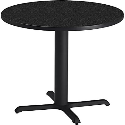 Safco Bistro Hospitality Round Tables, 28Hx30 Dia., Charcoal Anthracite (CA30RLBT)
