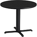 Safco Bistro Hospitality Round Tables, 28Hx30 Dia., Charcoal Anthracite (CA30RLBT)