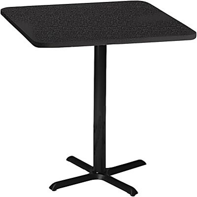 Safco Bistro Hospitality Square Tables, 41Hx30W, Charcoal Anthracite (CA30SHBT)