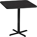 Safco Bistro Hospitality Square Tables, 41Hx30W, Charcoal Anthracite (CA30SHBT)