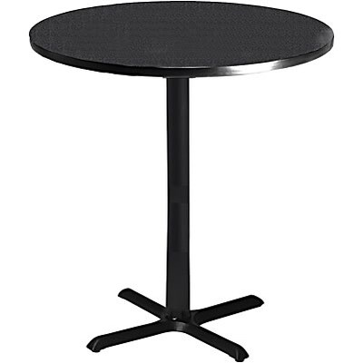 Safco Bistro Hospitality Round Tables, 41Hx36 Dia., Charcoal Anthracite (CA36RHBT)
