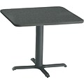 Safco Bistro Hospitality Square Tables, 28Hx36W, Charcoal Anthracite (CA36SLBT)