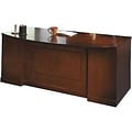 Safco® Sorrento Collection in Bourbon Cherry; Bow-Front Desk with Modesty Panel