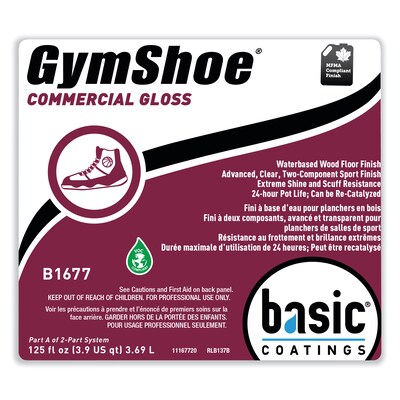 Betco GymShoe Gloss Sport Finish, Mild Scent, 1 Gal. Bottle, 4/Carton (BETB16774312)