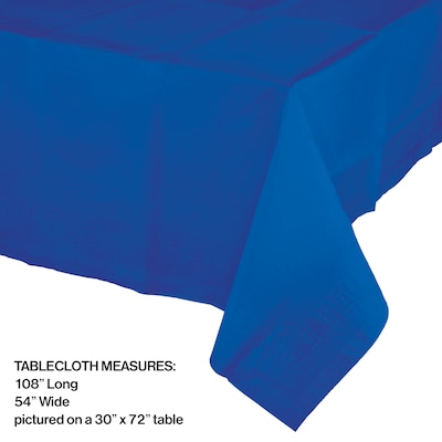 Creative Converting Touch of Color Paper Tablecloth, Cobalt Blue, 6/Pack (713147)