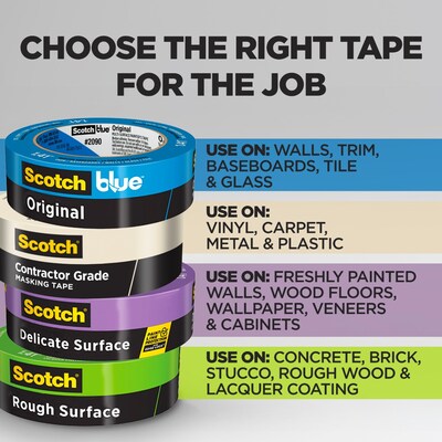 Scotch Masking Tape, 1.88 x 60 yds., Beige, (2020-2A-BK)