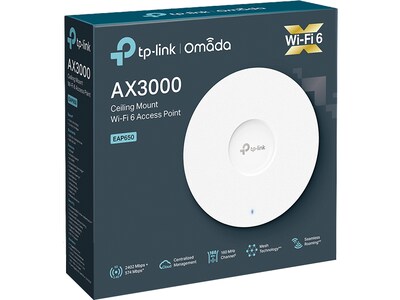 TP-LINK AX3000 AX & AC2976 Dual Band WiFi 6 Access Point, White (EAP650)