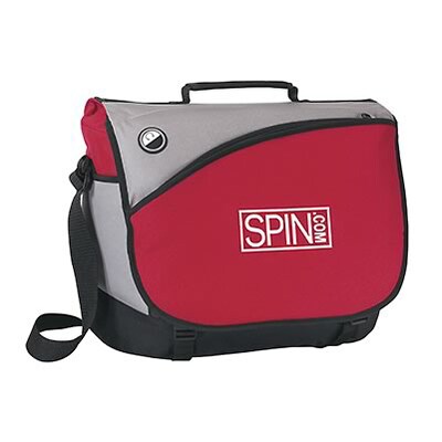 Custom Printed Freestyle Computer Messenger Bag; Red