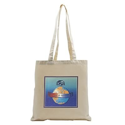 Economy Tote; 14x14-1/2x1, Natural