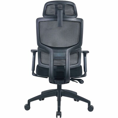 Lorell Ripley Ergonomic Mesh Swivel Executive Chair, Black (LLR63202)