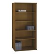 BushÂ® Corsa Collection in Warm Oak Finish; Double Bookcase, Ready to Assemble