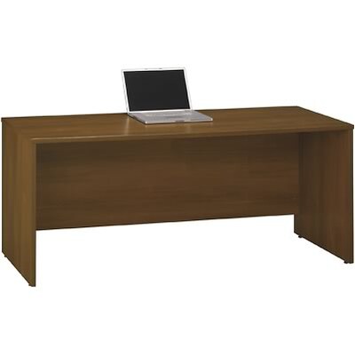 Bush Business Furniture Corsa Collection in Warm Oak Finish, Credenza, 72W, Installed (WC67526FA)