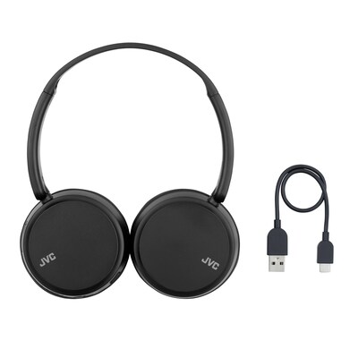 JVC Wireless On-Ear Foldable Headphones, Bluetooth, Black (JVCHAS36WB)