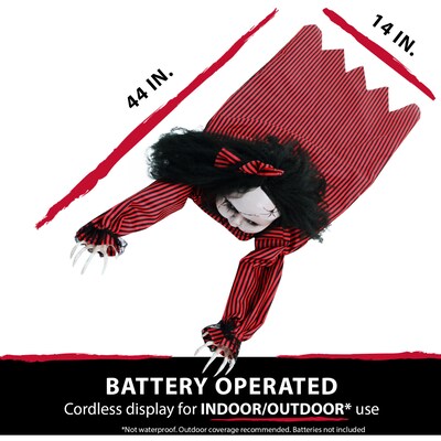 Haunted Hill Farm Animatronic Haunted Crawling Baby Doll (HHGBGIRL-2LSA)