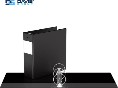 Davis Group Premium Economy 3 3-Ring Non-View Binders, Black, 6/Pack (2314-01-06)